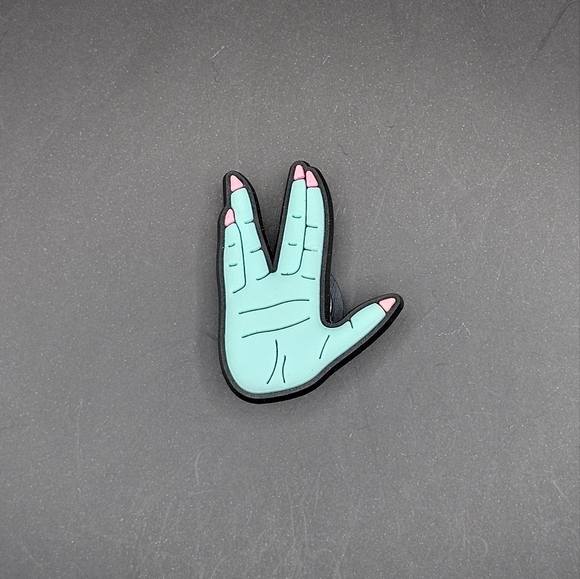 (5/$15) Come in Peace Croc Charm - Picture 1 of 2